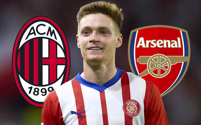 Arsenal and AC Milan Compete for Girona Winger Viktor Tsygankov